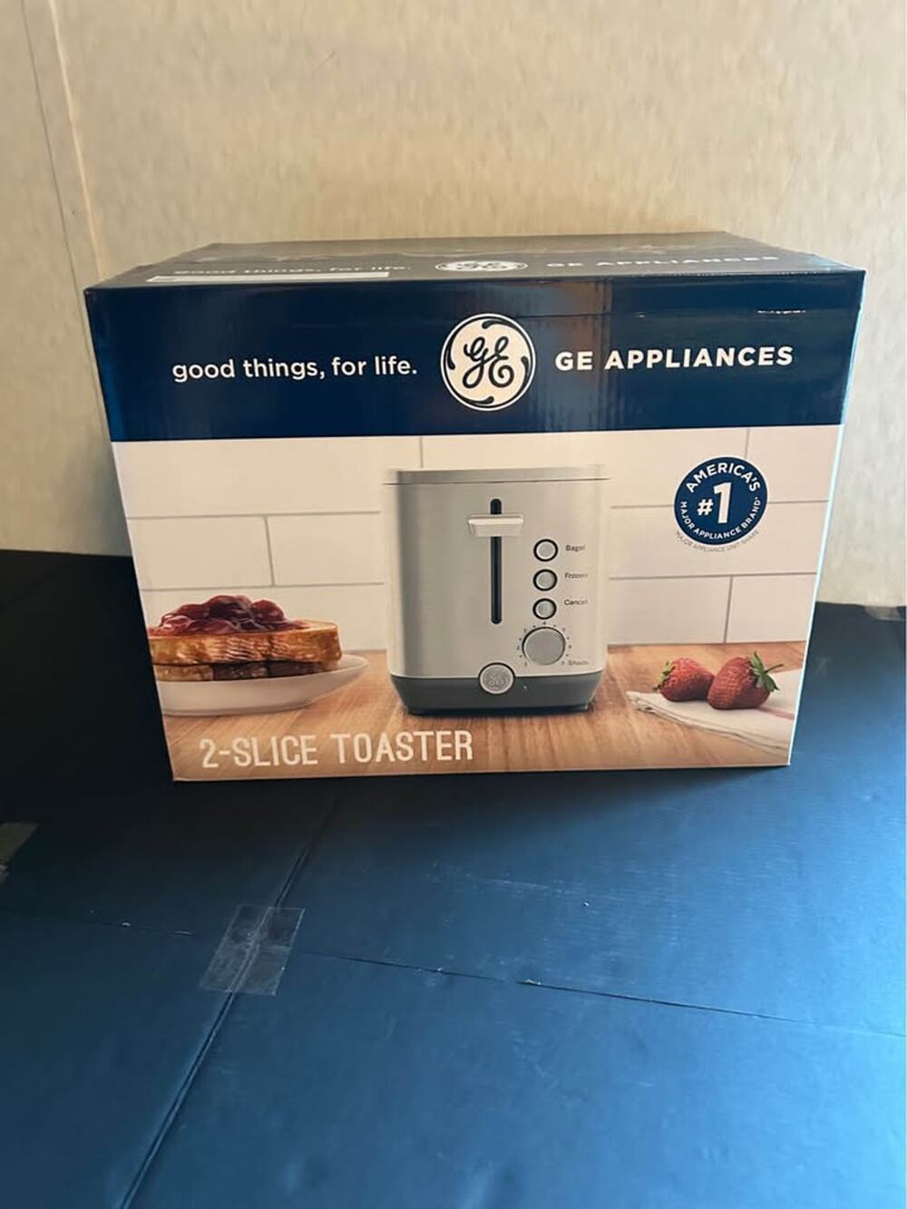 GE Appliances 2-Slice Toaster Stainless Steel Gray Extra Wide Slot New